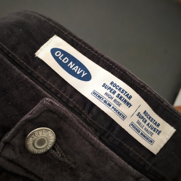 NWOT Charcoal High-Rise VELVET Pants - Picture 3 of 5